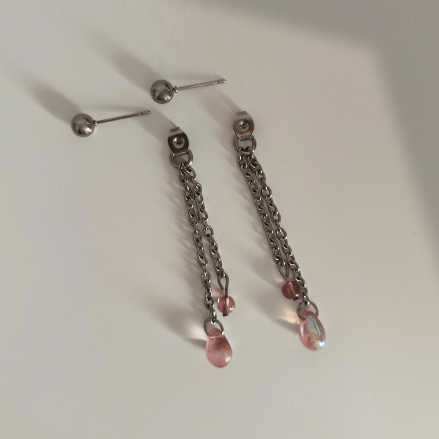 Boucles d'oreilles Céleste Rose