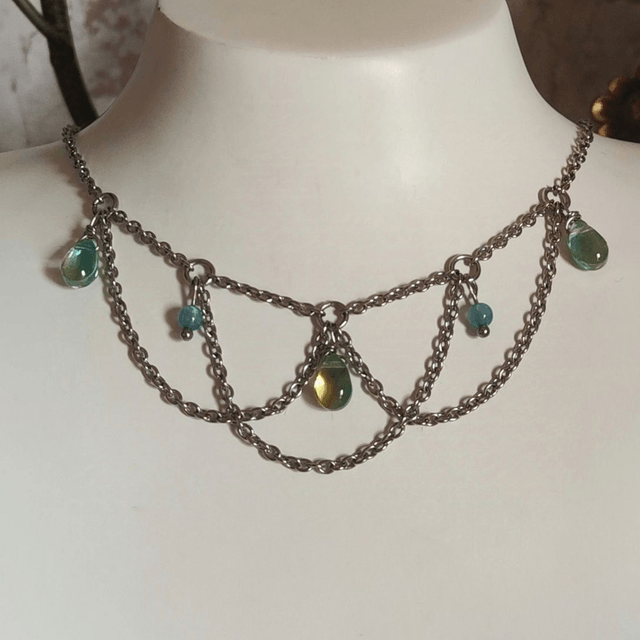 Collier Céleste bleu