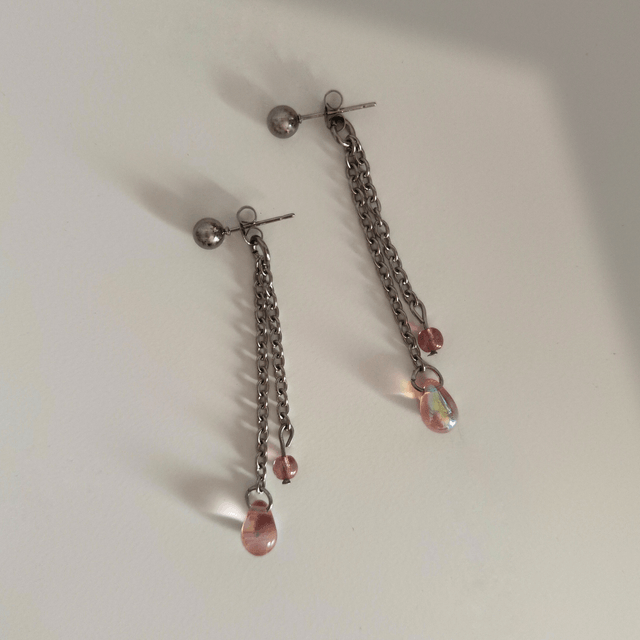 Boucles d'oreilles Céleste Rose