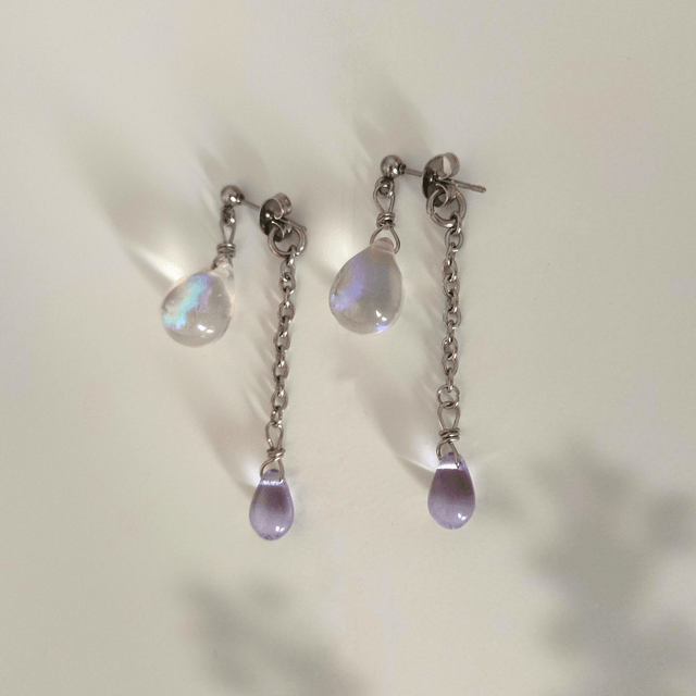 Boucles d'oreilles Élysia violettes