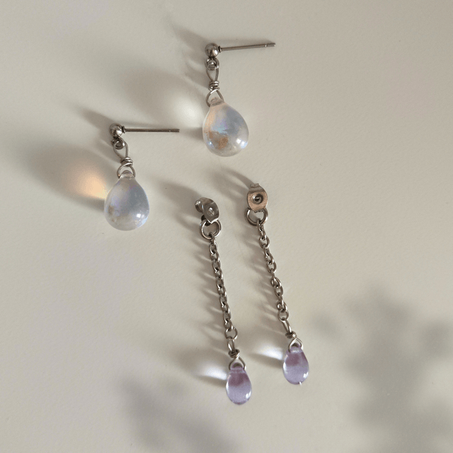 Boucles d'oreilles Élysia violettes